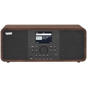 Imperial DABMAN i205 Internetradio/DAB+, 2 x 15 watt, streamingdiensten, bluetooth, webradio, FM-radio, kleurendisplay, app-bediening, wekker, houtlook
