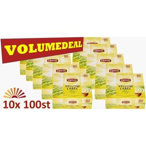 Lipton thee tea Yellow Label Volumevoordeel 10 x100 tea bags = 1000 tea bags