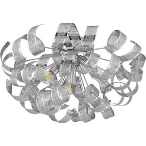 Lindby - plafondlamp - 3 lichts - ijzer, acryl - H: 32 cm - E14 - chroom