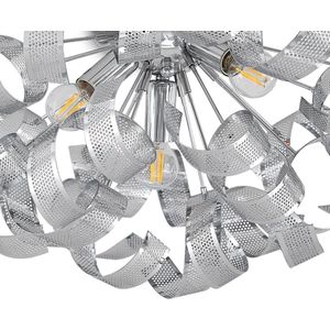 Lindby - plafondlamp - 3 lichts - ijzer, acryl - H: 32 cm - E14 - chroom