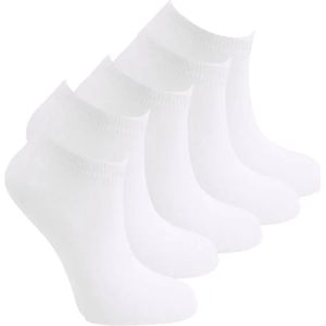 Witte sneakersokken | Naadloos | Kleur: Wit | Merk: Naft | Maat: 35 t/m 50 | 5 Paar