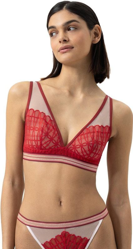 Mey - Poetry Temptation - BH - Beige - Donkerrood - Wit - Kwart Cup