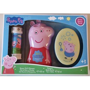 Peppa Pig Set Shower Gel & Shampoo 2D 400 ml + Sponge + Bubbles