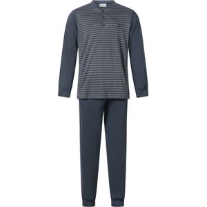 Gentlemen - aangeruwde heren pyjama 114268 - double jersey - knoophals - maat M