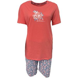 Götzburg - Dames Shortama - Zomer Pyjama - Katoen - Zalmroze - Maat 42