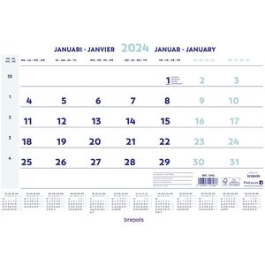 Brepols Kalender 2024 • Maandkalender • wire-o • 43 x 31,5 cm