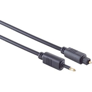 Powteq - 50 cm premium optische geluidslabel - mini Toslink naar Toslink kabel - Extra soepel - 4.5 mm dik
