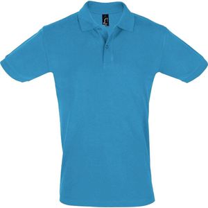 SOLS Heren Perfect Pique Korte Mouw Poloshirt (Aqua)
