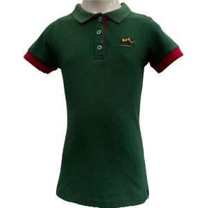 KAET - Polo - T-shirt- Meisjes -  (164/170) -Groen-Rood