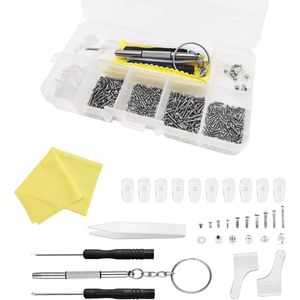527-delige reparatieset voor brillen - brillenreparatie met pincet en schroevendraaier - geschikt voor de meeste brillen