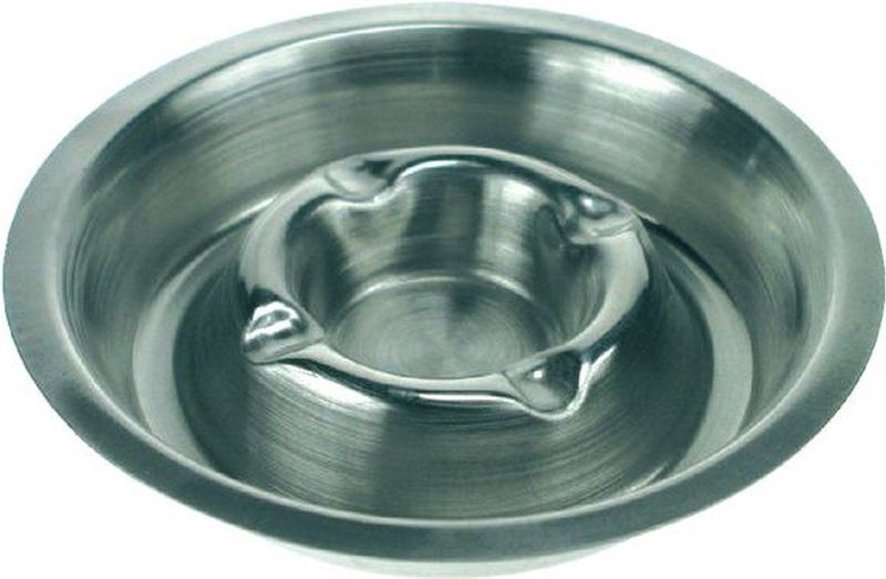Asbak - Verchroomd - 170 mm - Roestvrijstaal - Stapelbaar