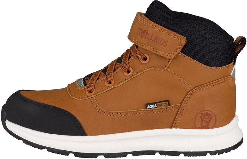Trollkids - Stavanger Mid Cut Xt - Wandelschoenen - Zwart - Synthetisch Leer