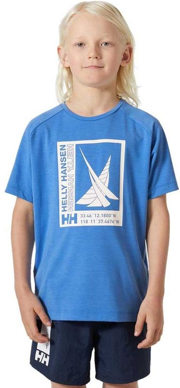Helly Hansen - Port T-shirt - Blauw - 14 Years - Jongens, Meisjes