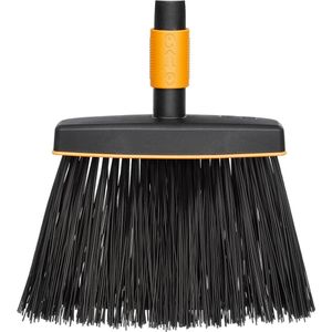 Bezem zonder steel - 26 cm breedte - kunststof zwart/oranje - QuikFit 1001415