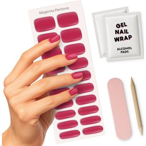 Gel Nail Wrap - Roze - Magenta Pantone - Gel Nail Wraps - Gel Nagel Stickers (incl. Instructievideo)