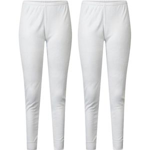 Lunatex - 2 dames thermobroeken - 50% polyester en 50% modal - wit - maat XL