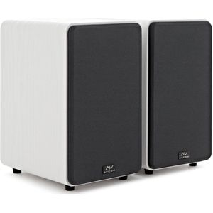 AVCOM Actief boekenplankluidspeakerpaar, wit