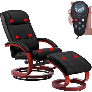 Cosmo Casa - Massage TV Relaxstoel - Relaxstoel met Massagefunctie - Zwart