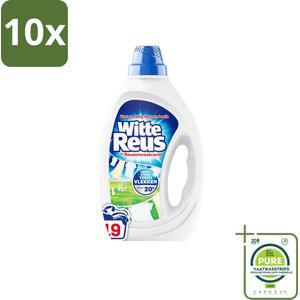 10 x Witte Reus - Vloeibaar Wasmiddel - Witte Was - 19 Wasbeurten - Grootverpakking - Witte Was - Vlekkenverwijderaar - Wasmiddel - Waspoeder - Wasvloeistof