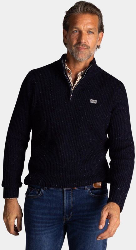 NZA - Wollen Half Zip Knitwear - Blauw