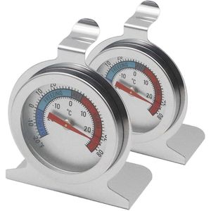 2pcs koelkast vriezer thermometer - kamer mechanische thermometer - roestvrijstalen thermometer voor thuis bars cafés