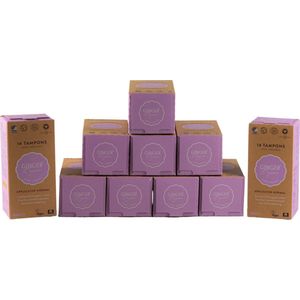 Ginger Organic Cottonlock - Tampons met Applicator Normaal - 10 x 14 - Huidvriendelijke tampons - Luxe ontwerp - Biologisch afbreekbaar