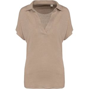 Spasso Linnen damespolo SP221 - Wet Sand - XS