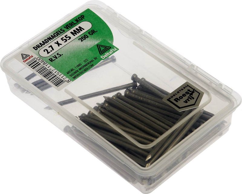 Deltafix - Draadnagel - RVS - 2.7x55mm - 200gr