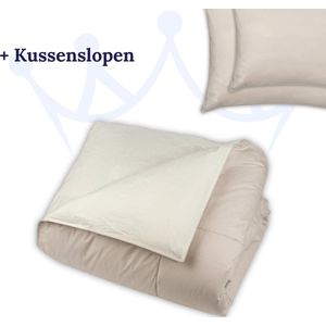 Zelesta® Premiumbed Silk & Coconut Cream 200x200 - Dekbed zonder overtrek - 30 dagen proefslapen - Donzen dekbed - Wasbaar hoesloos dekbed - Bedrukt dekbed - Percal katoen dekbed - All Year Winterdekbed & Zomerdekbed