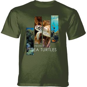 T-shirt Protect Sea Turtle Split Portrait Green 3XL
