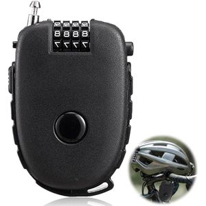 Allecto Plus - Voor Motorhelm Slot met Cijfercode en Kabel - Ideaal voor Motor, Brommer, Scooter & Fiets - Beveiliging voor Helm & Bagage
