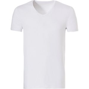 ten Cate Basics bamboe v-shirt wit voor Heren | Maat S
