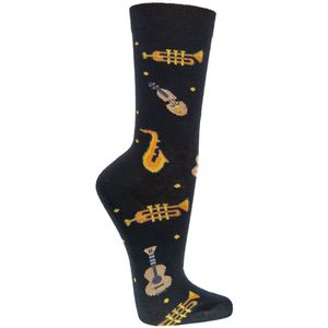 Sokken heren | grappige sokken | happy socks printjes | thema muziek ""concert"" | maat 42-47 | per 2 paar