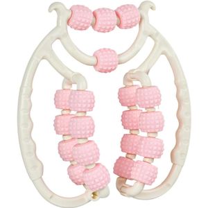 Allecto Plus - Beenroller Massager voor Lichaamsvorming en Spierverlichting - Draagbaar Herstelgereedschap voor Thuisgymnastiek met 20 wielen (roze)