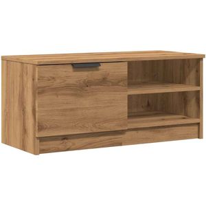 vidaXL Tv-meubel 80x35x36,5 cm artisanaal eiken Tv-meubel - Salontafel - Houten Tv-kast - Compact Tv-meubel - Kunststof Tv-meubel