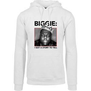 Mister Tee Biggie Smalls - Biggie Crown Hoodie/trui - L - Wit