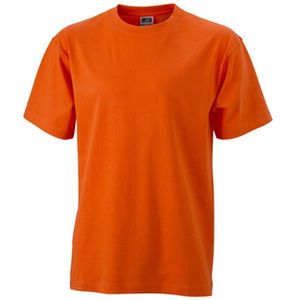 James and Nicholson Unisex Zware Ronde Tee (Donker Oranje)