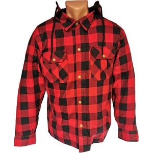 Lumberjack Motorjas Rood inclusief (uitneembare) protectie. Maat 9XL