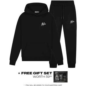 Malelions Signature Tracksuit - Black XXS
