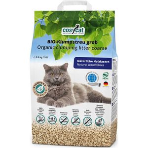 CosyCat BIO kattenbakvulling klontvormend - GROVE korrel 20L - voor langharige katten