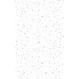 Duni - Kerst tafellaken/tafelkleed - 138x220 cm - papier - wit -sterren - rechthoekig