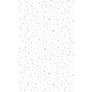 Duni - Kerst tafellaken/tafelkleed - 138x220 cm - papier - wit -sterren - rechthoekig