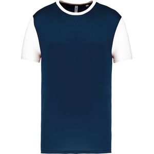 Tweekleurig herenshirt jersey met korte mouwen 'Proact' Navy/White - 3XL