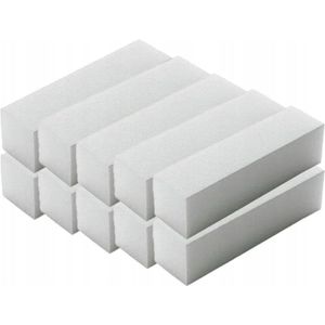 Professionele 4-zijdige nagelvijl/polijstblok 240 grit, wit