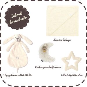 Louka Kraamkado crème - luxe kraambox met kraamcadeaus Happy Horse - BIBS - Funnies - Louka - kraammand