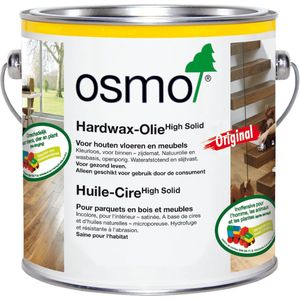 Osmo Hardwax Olie Original 3065 Kleurloos Semi Mat 2.5 Liter | Binnenhout | Houtolie | Vloerolie | houten vloer behandelen