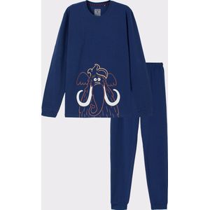 Woody pyjama jongens/heren - donkerblauw -mammoet - 232-10-PLE-Z/834 - maat XL