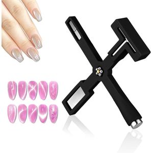 Nagelmagneetgereedschap - 5-in-1 multifunctionele nagelmagneetpennen - met siliconen beschermhoes - kat - magnetische nagellak magneet - toverstaf - nagels - kat nagelontwerp gereedschap - nagelsalon thuis .