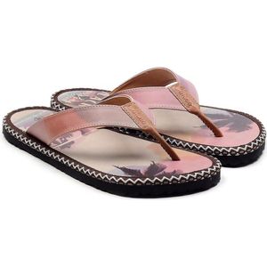 GOBY - Palm trees - Slippers - Sandalen -Hoge kwaliteit - Handmade - Maat 41
