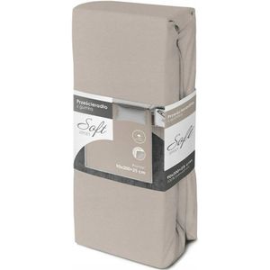 Jersey hoeslaken met elastiek soft 90x200 cm, grijs, voor matrassen tot 25 cm